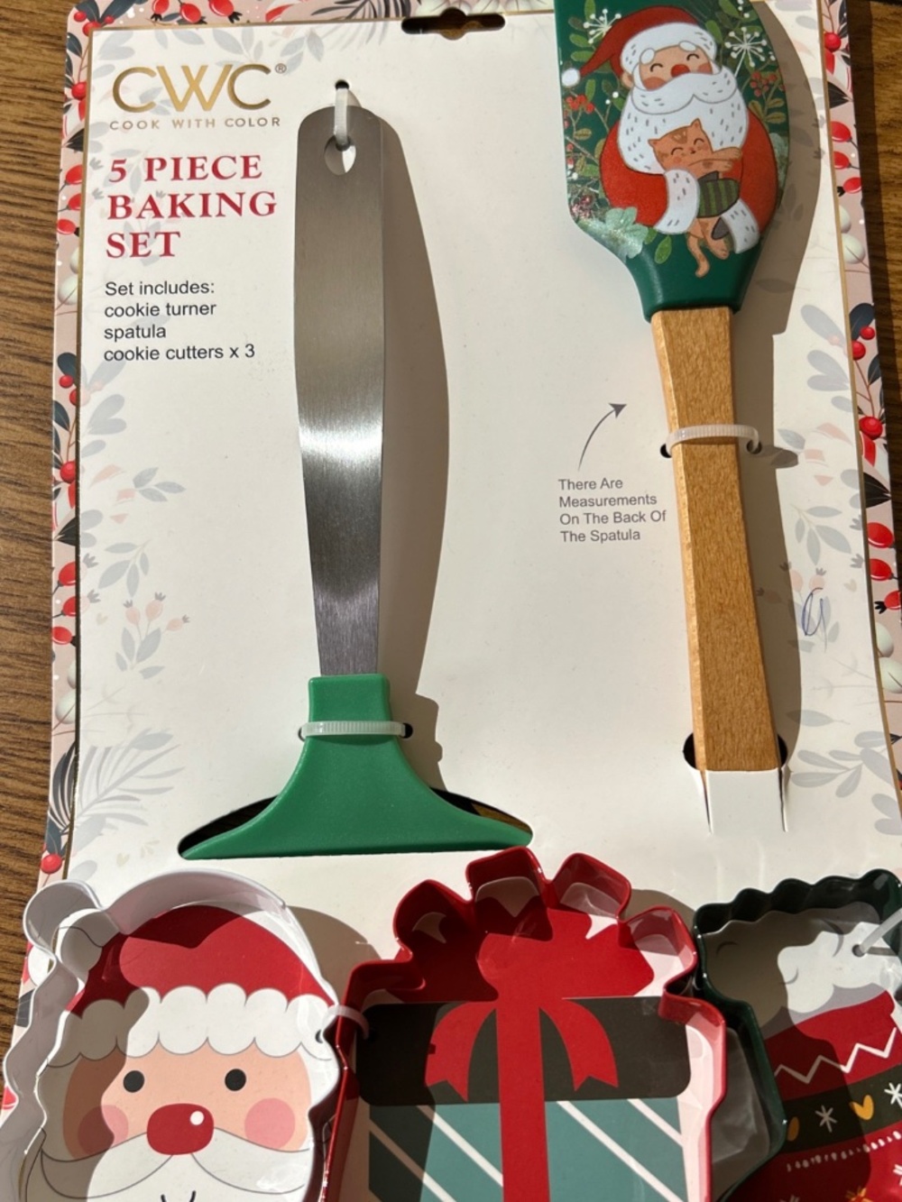 CWC Christmas Metal Cookie Cutters 3-Pack Santa Gift Stocking Baking